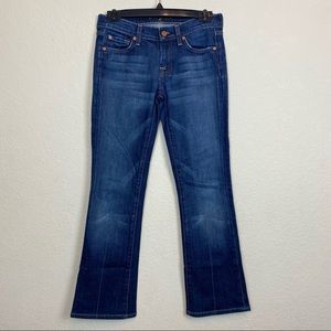 7 for all mankind blue bootcut jeans size 25